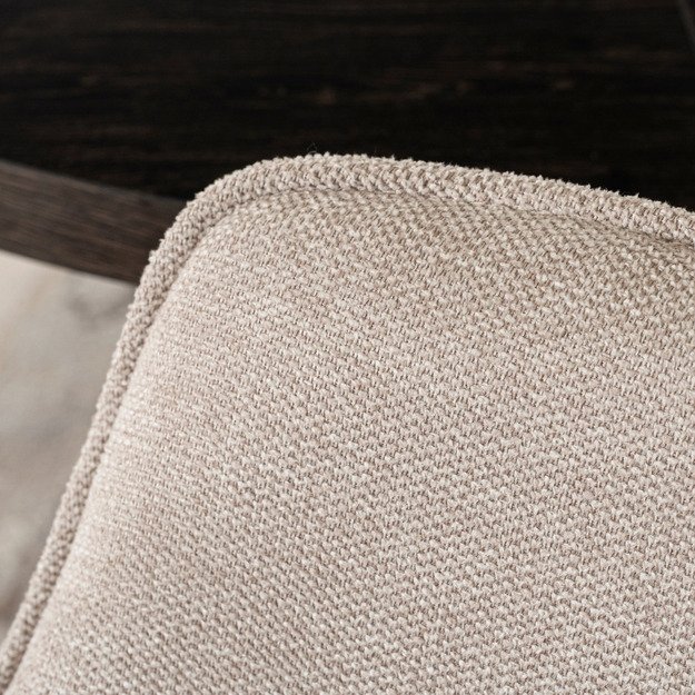 Edrickas EDRICK kreminės spalvos modernus lofto formos apmuštas valgomojo krėslas 3