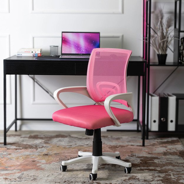 NATE rožinė pasukama kėdė