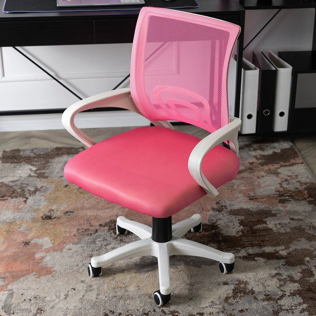 NATE rožinė pasukama kėdė 1