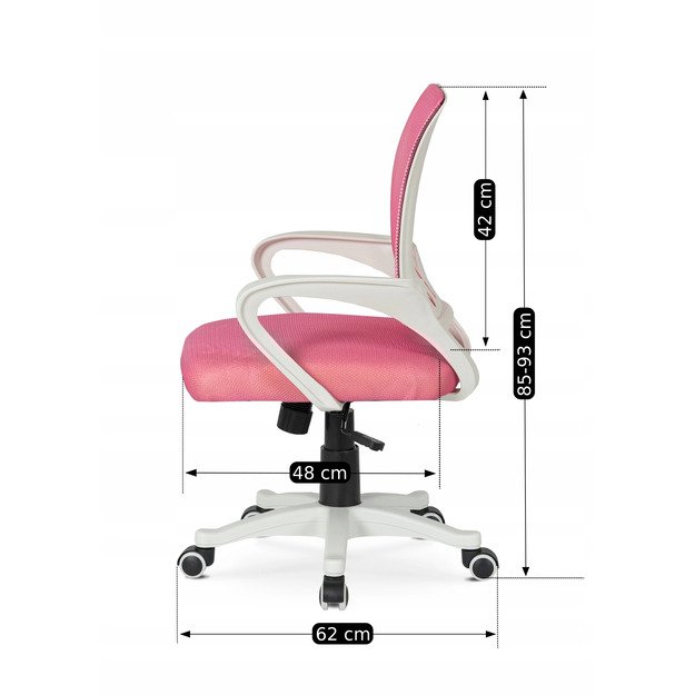 NATE rožinė pasukama kėdė 10