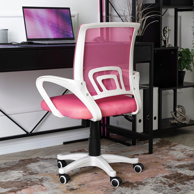 NATE rožinė pasukama kėdė 2