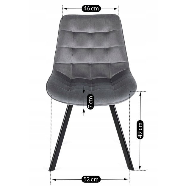 Rikas Minkštas svetainės krėslas RICK pilkas aksomas modernus loftas 10