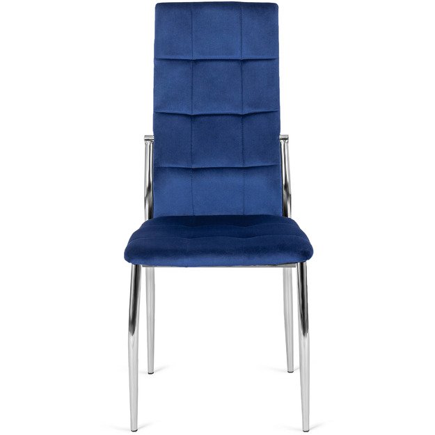 MOLLY tamsiai mėlyna aksominė kėdė 2