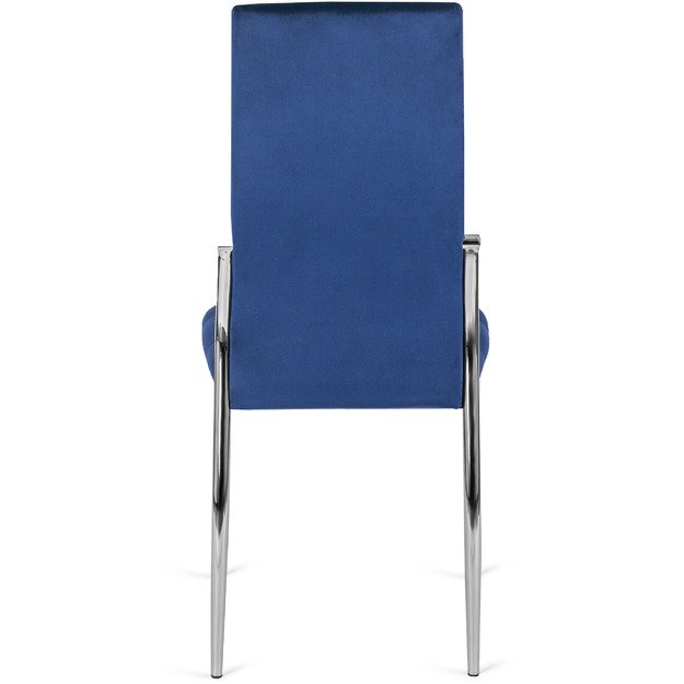 MOLLY tamsiai mėlyna aksominė kėdė 4