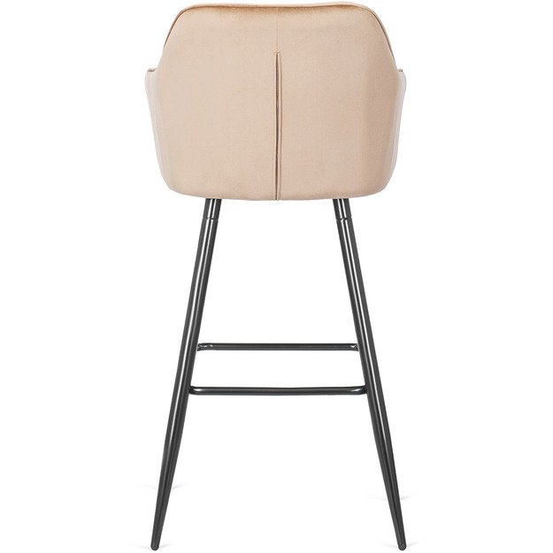 Salemas Apmuštas baro kėdė SALEM, smėlio spalvos, aksomas, modernus loftas 5