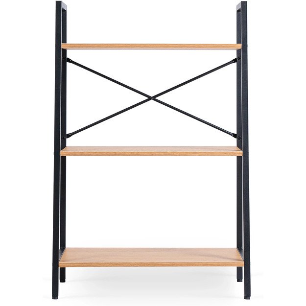 Vioras VIOR žema atvira lentyna svetainei, riešuto spalvos/juoda, modernūs žaislai 5