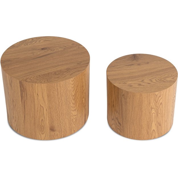 Leila LEILA kavos staliukų komplektas, 43 cm/53 cm, natūralus ąžuolas, skandinaviškas, loftas 6