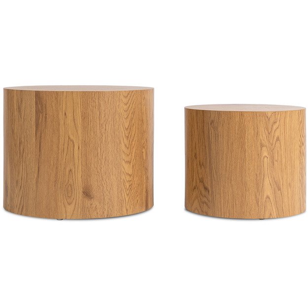 Leila LEILA kavos staliukų komplektas, 43 cm/53 cm, natūralus ąžuolas, skandinaviškas, loftas 8