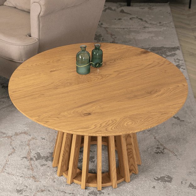 Harper Max HARPER MAX kavos staliukas, 80 cm, ąžuolo spalvos, modernus lofto stiliaus 1