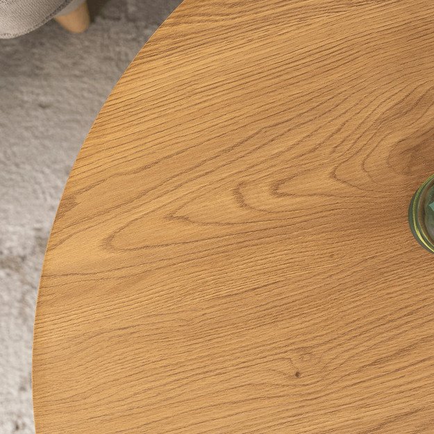 Harper Max HARPER MAX kavos staliukas, 80 cm, ąžuolo spalvos, modernus lofto stiliaus 2