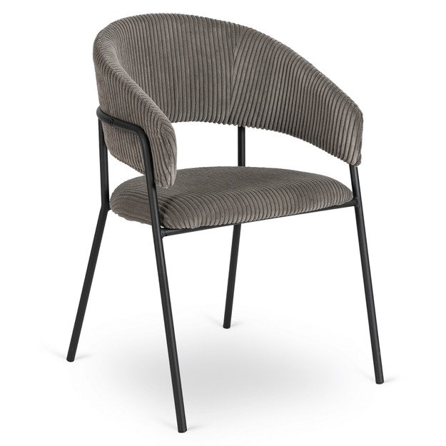 Tinka TINKA minkštas krėslas, pilkas, velvetas, modernus loftas 5