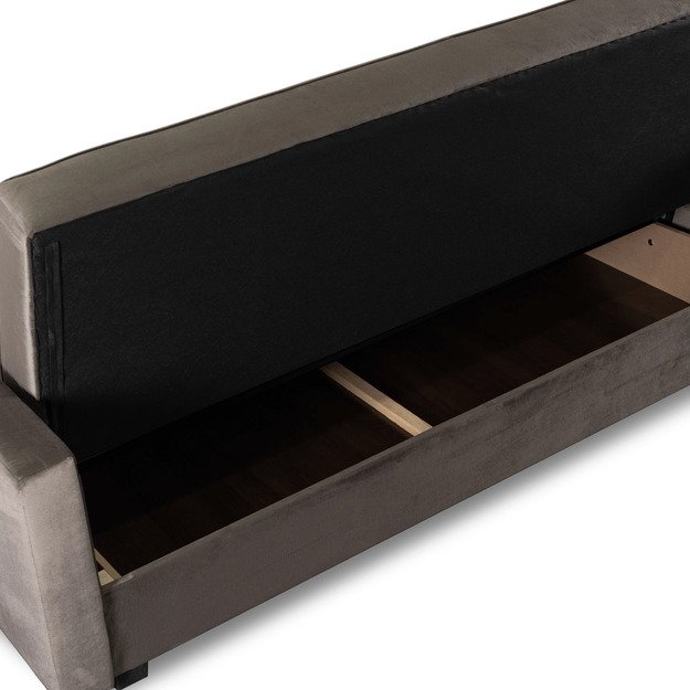 Aluna ALUNA sofa su miegojimo funkcija, sulankstoma dviejų vietų sofa, smėlio spalvos, moderni svetainei 6