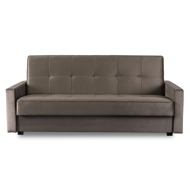 Aluna ALUNA sofa su miegojimo funkcija, sulankstoma dviejų vietų sofa, smėlio spalvos, moderni svetainei 2