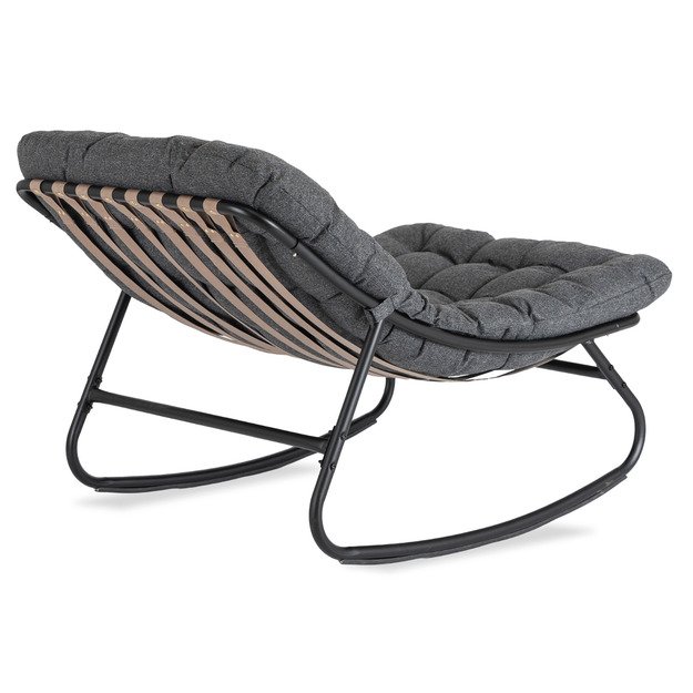 AURORA sodo supamoji kėdė su rogutėmis, moderni pilka 5