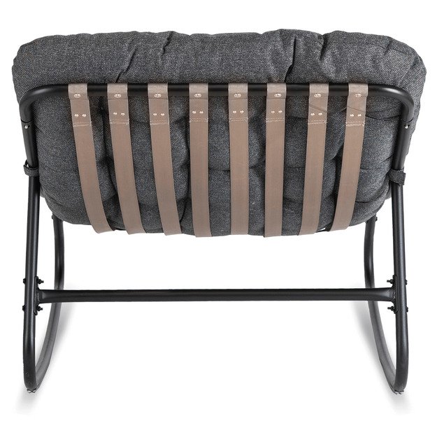 AURORA sodo supamoji kėdė su rogutėmis, moderni pilka 7