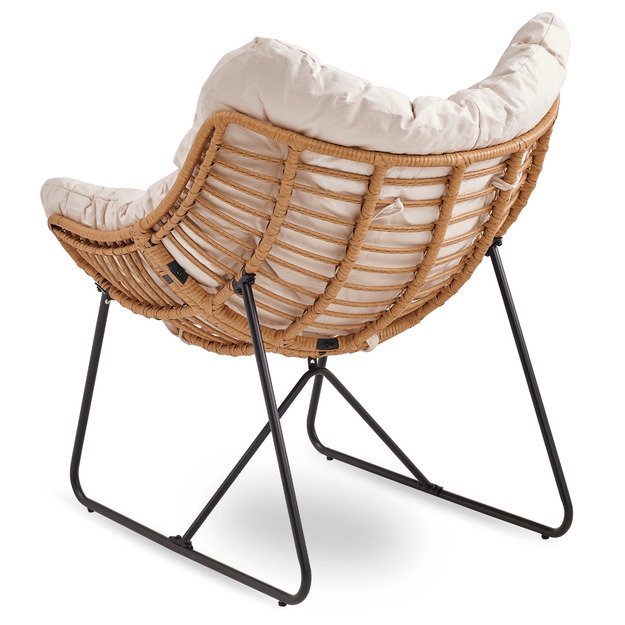 Eltonas ELTON supamoji sodo kėdė ant pakeliamų slydimų, smėlio spalvos, moderni 4