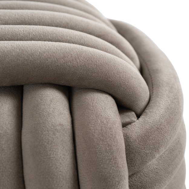  MAGMA smėlio spalvos modernus austas aksominis pufas 8