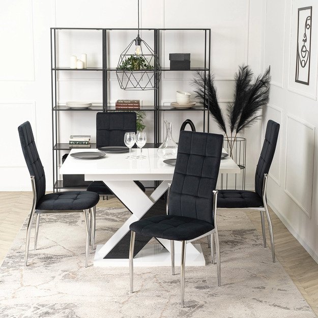 MOLLY kėdė, juoda, eko oda