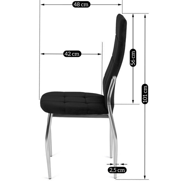 MOLLY kėdė, juoda, eko oda 11