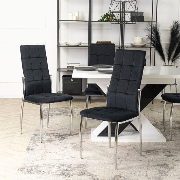 MOLLY kėdė, juoda, eko oda 2