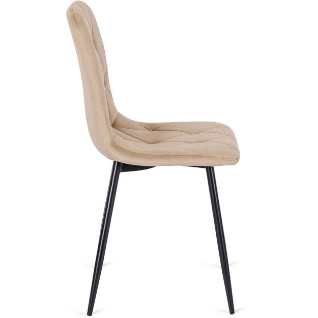 Robinas ROBIN apmuštas svetainės krėslas, smėlio spalvos, aksominis, modernus loftas 7