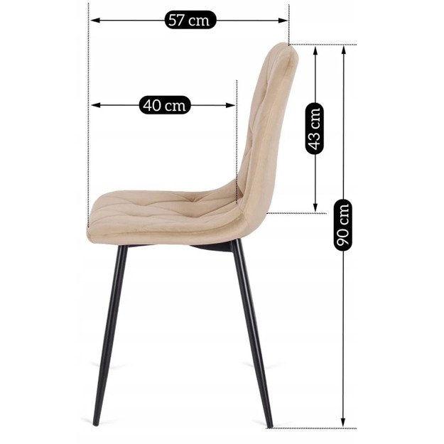 Robinas ROBIN apmuštas svetainės krėslas, smėlio spalvos, aksominis, modernus loftas 10
