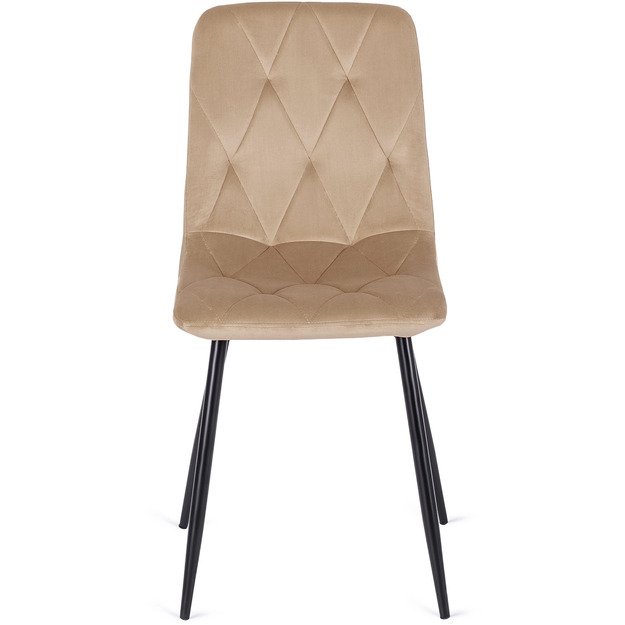 Robinas ROBIN apmuštas svetainės krėslas, smėlio spalvos, aksominis, modernus loftas 6