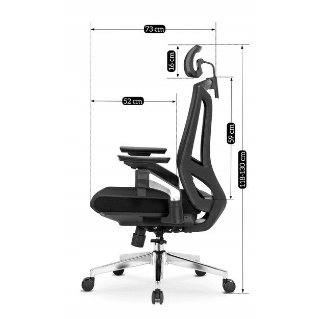 Fotel Obrotowy WILLY Czarny 12