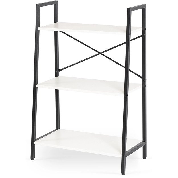 Vioras VIOR žema atvira lentyna svetainei, balta/juoda, metalinė, žaislams, modernus 7