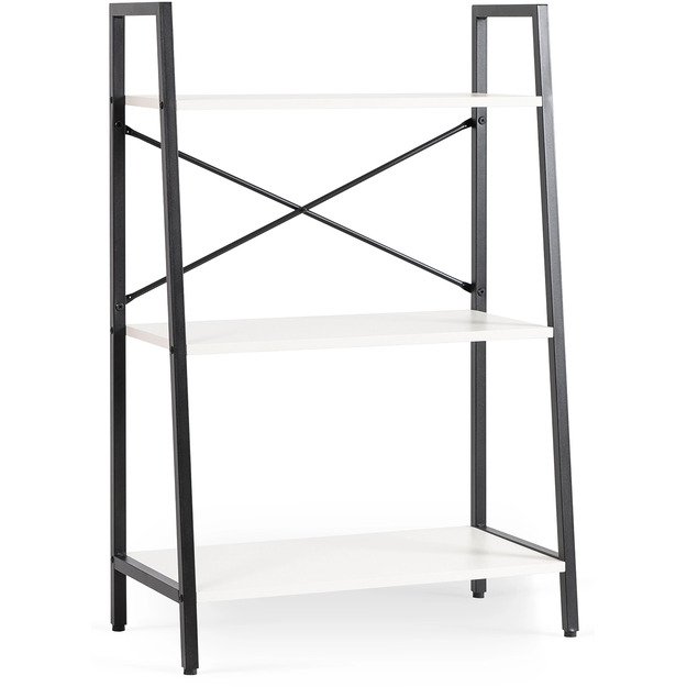 Vioras VIOR žema atvira lentyna svetainei, balta/juoda, metalinė, žaislams, modernus 5