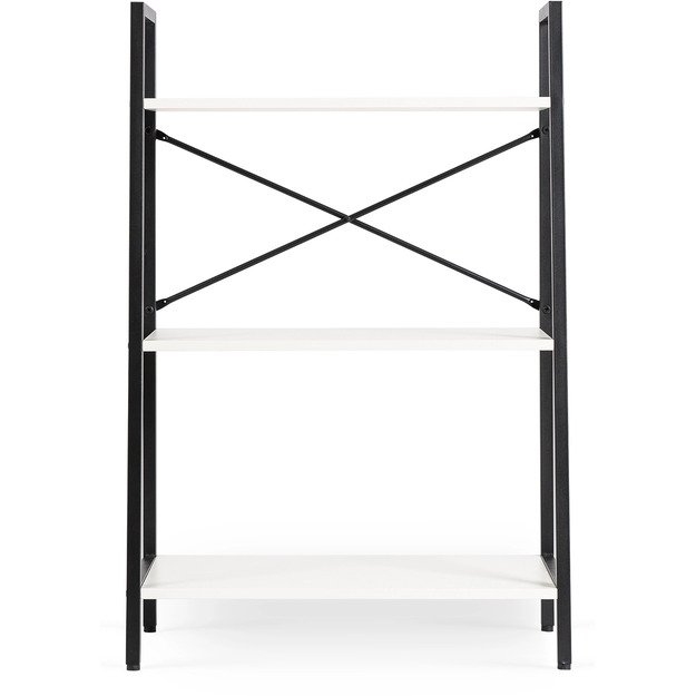 Vioras VIOR žema atvira lentyna svetainei, balta/juoda, metalinė, žaislams, modernus 6