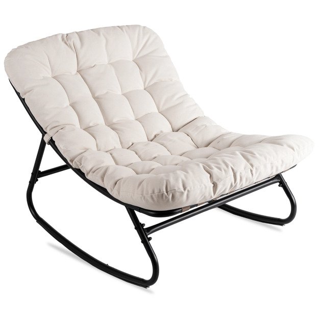 Aurora AURORA sodo supamoji kėdė su rogutėmis, moderni smėlio spalvos 2