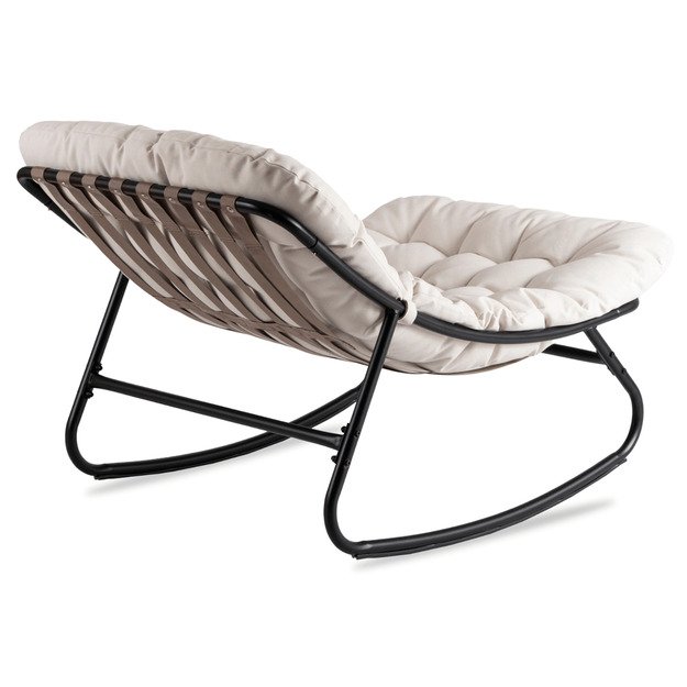 Aurora AURORA sodo supamoji kėdė su rogutėmis, moderni smėlio spalvos 4