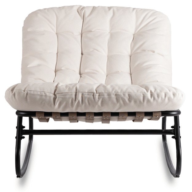 Aurora AURORA sodo supamoji kėdė su rogutėmis, moderni smėlio spalvos 3