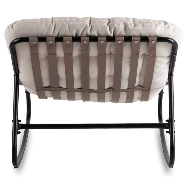 Aurora AURORA sodo supamoji kėdė su rogutėmis, moderni smėlio spalvos 6