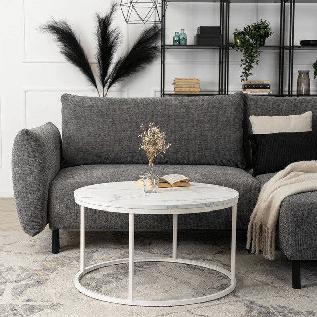 AGNES MAX baltas marmurinis stalas