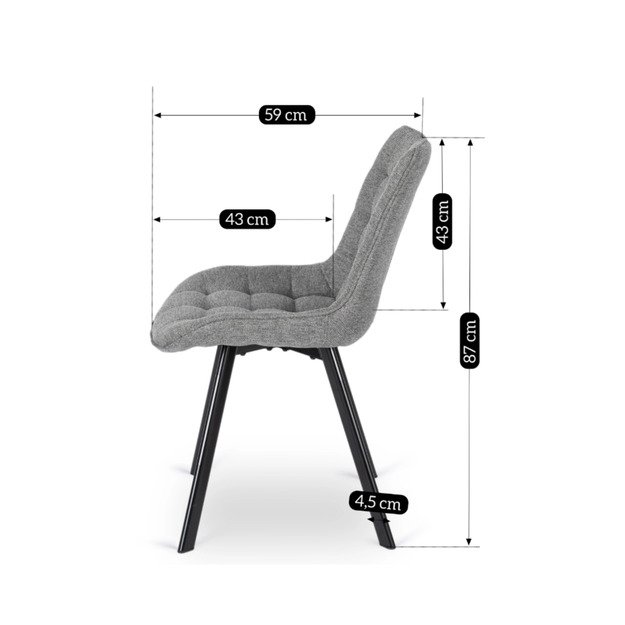 Rikas Minkštas svetainės fotelis RICK 2 pilkas modernus loftas 9