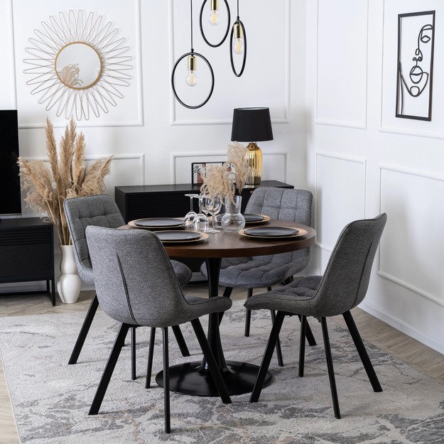 Rikas Minkštas svetainės fotelis RICK 2 pilkas modernus loftas 1