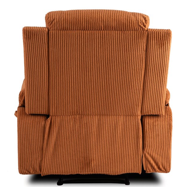 Dėžutė BOX atlošiama masažinė kėdė su pakoja, surūdijusio velveto imitacija, moderni 9