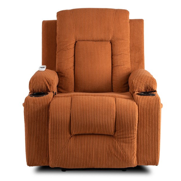 Dėžutė BOX atlošiama masažinė kėdė su pakoja, surūdijusio velveto imitacija, moderni 4