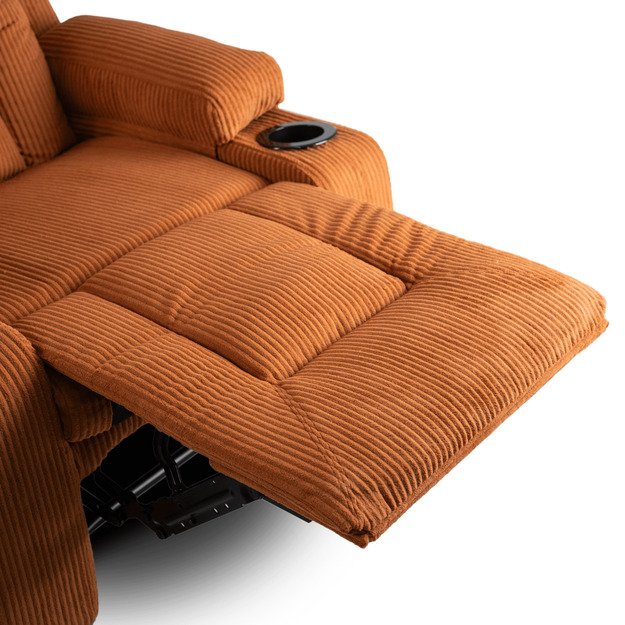 Dėžutė BOX atlošiama masažinė kėdė su pakoja, surūdijusio velveto imitacija, moderni 13