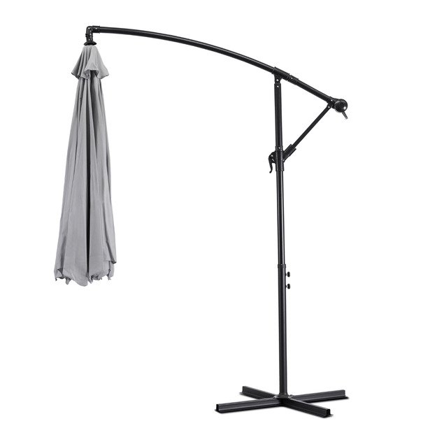 Parasol Ogrodowy AKRON Jasny Szary 4