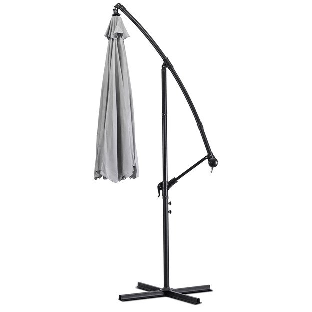 Parasol Ogrodowy AKRON Jasny Szary 3