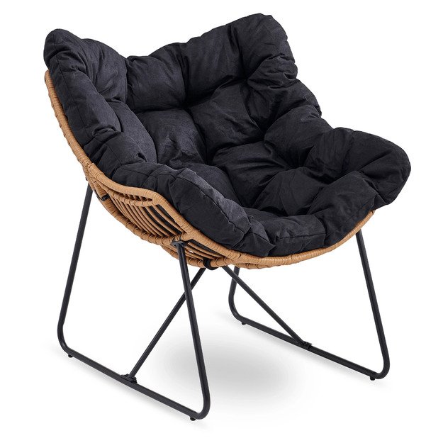 Eltonas ELTON sodo supamoji kėdė su rogutėmis, juoda, moderni 2