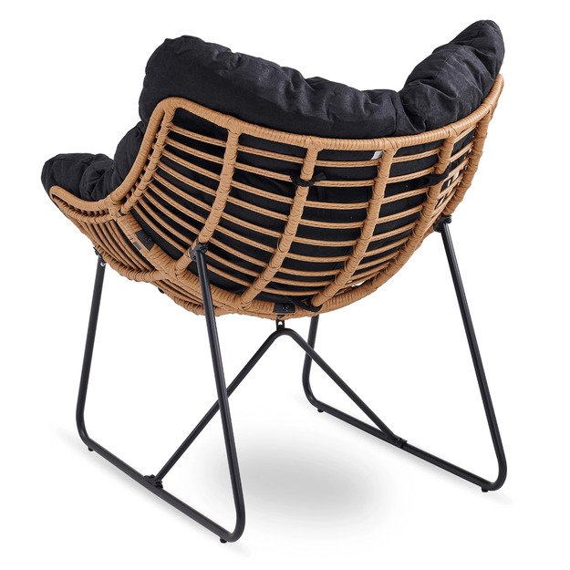 Eltonas ELTON sodo supamoji kėdė su rogutėmis, juoda, moderni 4