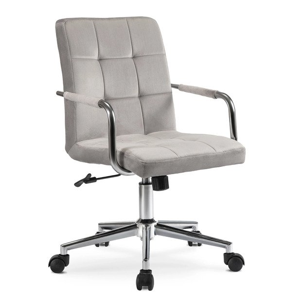 ASTRO pilka aksominė pasukama kėdė