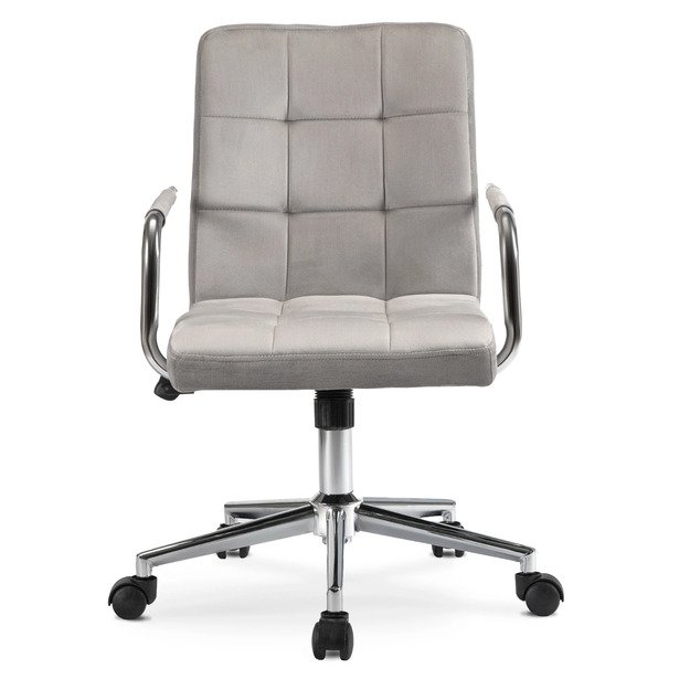 ASTRO pilka aksominė pasukama kėdė 2