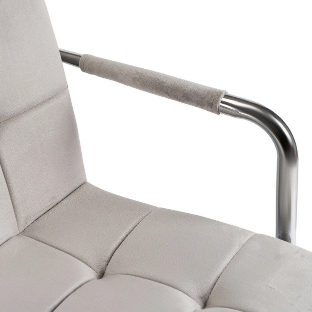 ASTRO pilka aksominė pasukama kėdė 6