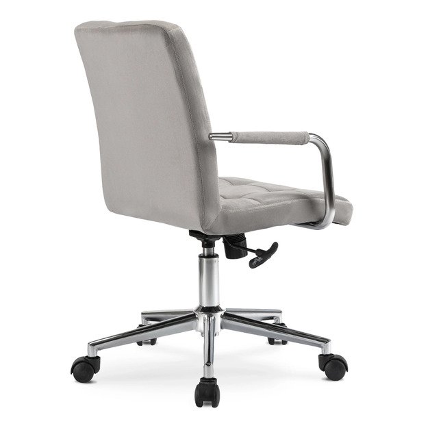 ASTRO pilka aksominė pasukama kėdė 3