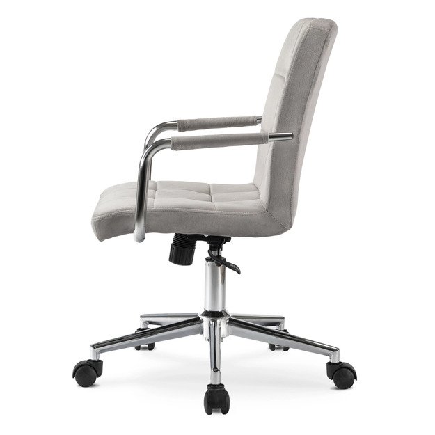 ASTRO pilka aksominė pasukama kėdė 4